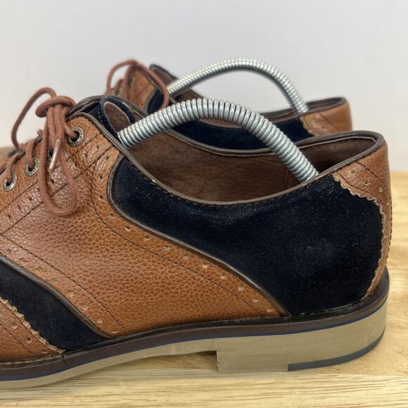 Mens Johnston & Murphy Wingtip Brogue Brown Blue Dress Derby Shoes Size 10.5 M main image 15